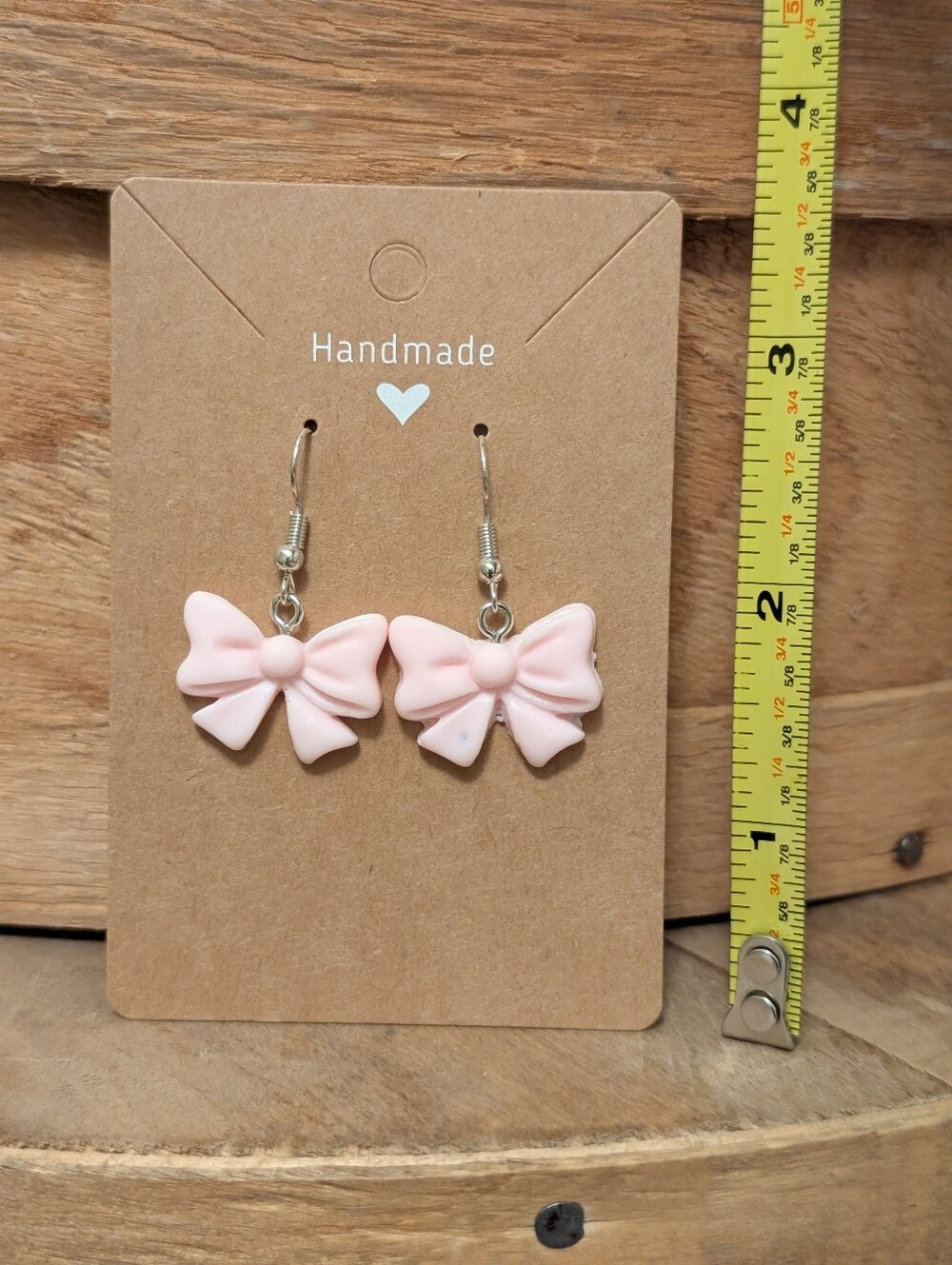 Pink Bow Earrings NEW